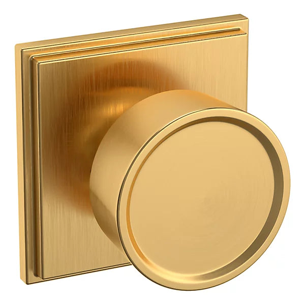 Baldwin Estate K007 Hollywood Hills Half Dummy Knob with R050 Rose in Lifetime Satin Brass finish