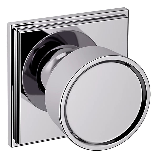 Baldwin Estate K007 Hollywood Hills Half Dummy Knob with R050 Rose in Polished Chrome finish