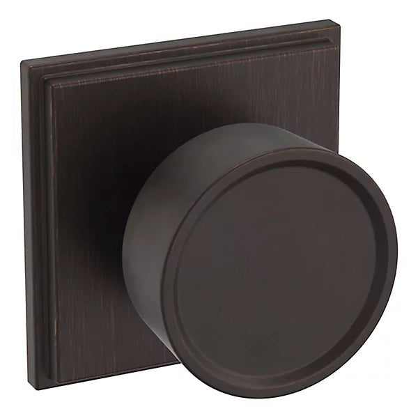 Baldwin Estate K007 Hollywood Hills Half Dummy Knob with R050 Rose in Venetian Bronze finish