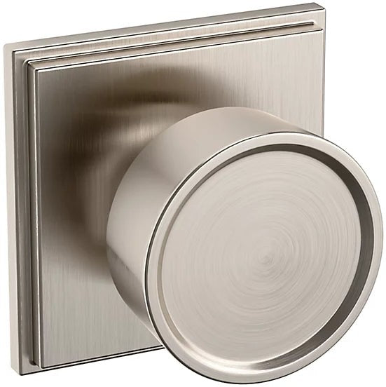 Baldwin Estate K007 Hollywood Hills Half Dummy Knob with R050 Rosette in Lifetime Satin Nickel finish