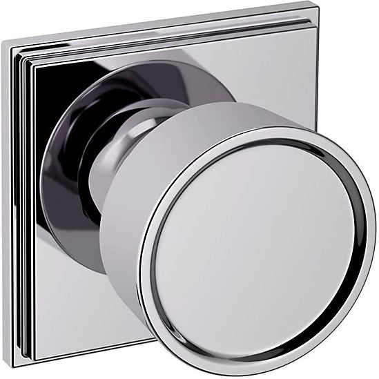 Baldwin Estate K007 Hollywood Hills Half Dummy Knob with R050 Rosette in Polished Chrome finish