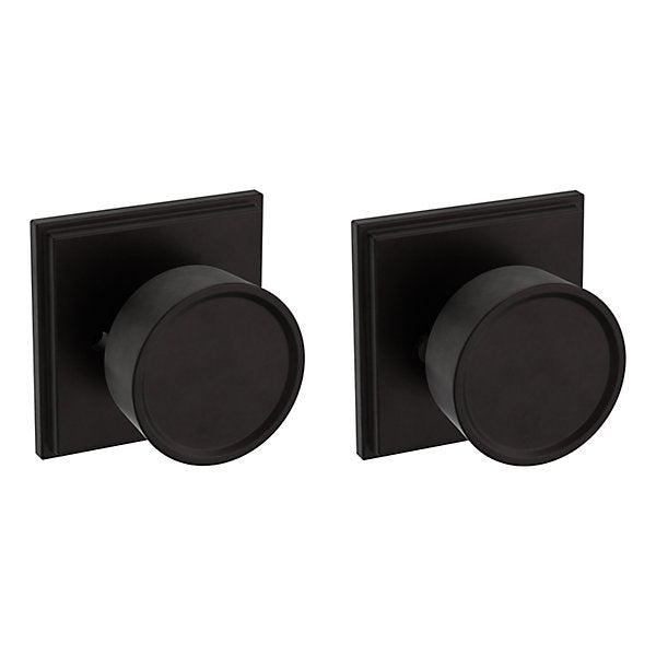 Baldwin Estate K007 Hollywood Hills Privacy Knob with R050 Rose in Oil Rubbed Bronze finish