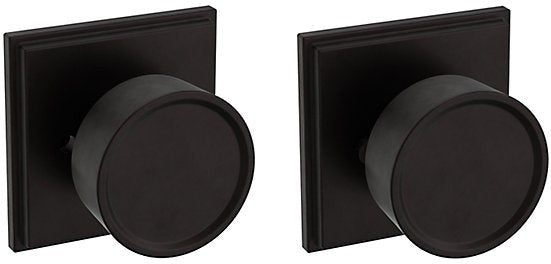 Baldwin Estate K007 Hollywood Hills Privacy Knob with R050 Rosette in Oil Rubbed Bronze finish