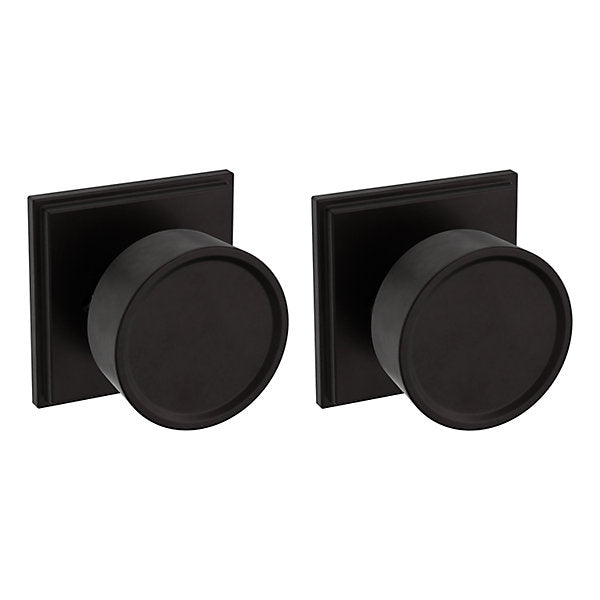 Baldwin Estate K008 Hollywood Hillls Privacy Knob with R050 Rose in Oil Rubbed Bronze finish