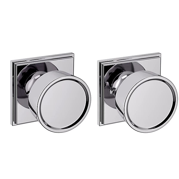 Baldwin Estate K008 Hollywood Hillls Privacy Knob with R050 Rose in Polished Chrome finish