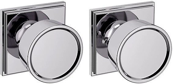 Baldwin Estate K008 Hollywood Hillls Privacy Knob with R050 Rosette in Polished Chrome finish