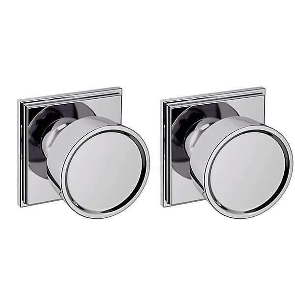 Baldwin Estate K008 Hollywood Hills Full Dummy Knob with R050 Rose in Polished Chrome finish