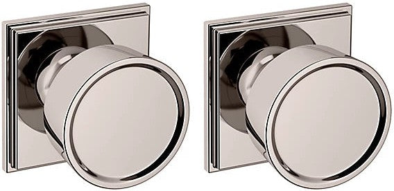 Baldwin Estate K008 Hollywood Hills Full Dummy Knob with R050 Rosette in Lifetime Polished Nickel finish