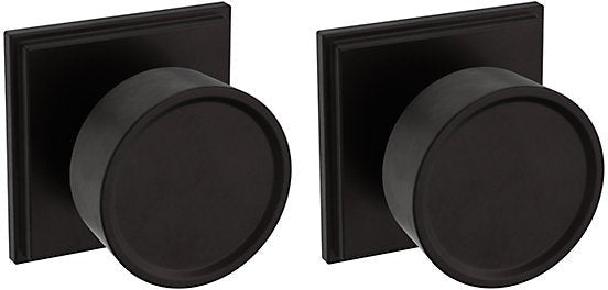 Baldwin Estate K008 Hollywood Hills Full Dummy Knob with R050 Rosette in Oil Rubbed Bronze finish