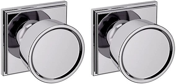 Baldwin Estate K008 Hollywood Hills Full Dummy Knob with R050 Rosette in Polished Chrome finish