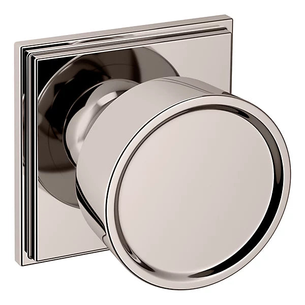 Baldwin Estate K008 Hollywood Hills Half Dummy Knob with R050 Rose in Lifetime Polished Nickel finish