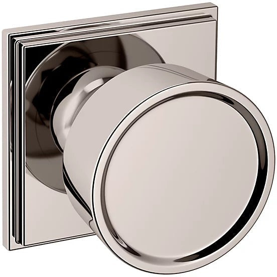 Baldwin Estate K008 Hollywood Hills Half Dummy Knob with R050 Rosette in Lifetime Polished Nickel finish