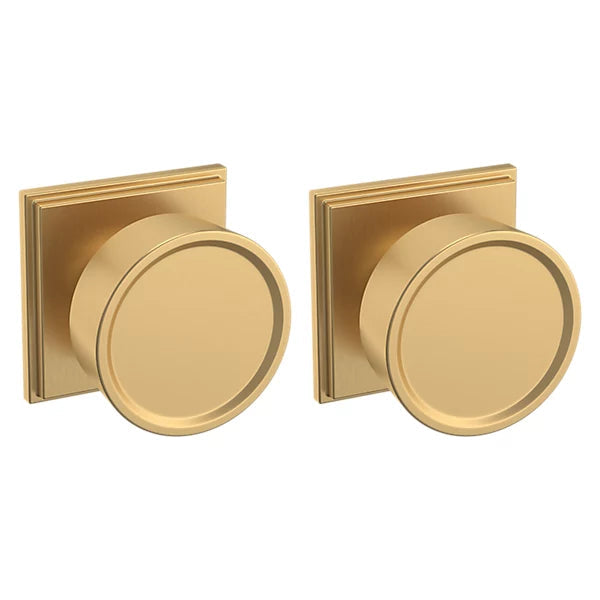 Baldwin Estate K009 Hollywood Hills Full Dummy Knob with R050 Rose in Vintage Brass finish