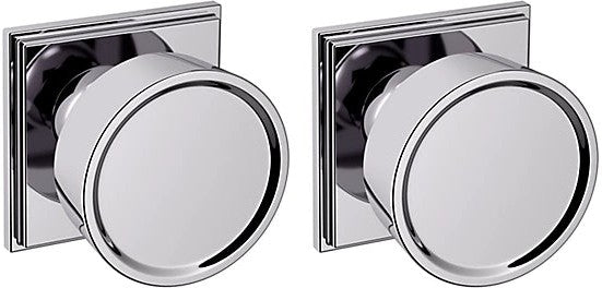 Baldwin Estate K009 Hollywood Hills Full Dummy Knob with R050 Rosette in Polished Chrome finish