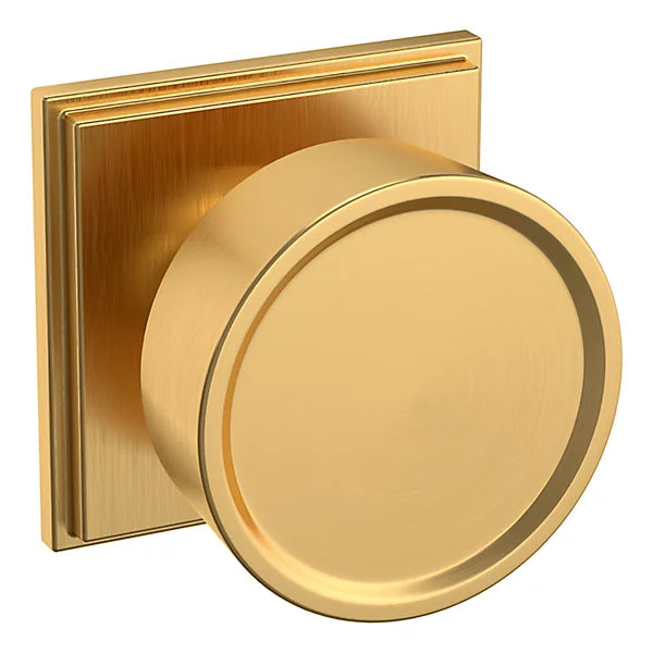 Baldwin Estate K009 Hollywood Hills Half Dummy Knob with R050 Rose in Lifetime Satin Brass finish