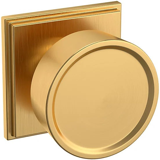 Baldwin Estate K009 Hollywood Hills Half Dummy Knob with R050 Rosette in Lifetime Satin Brass finish