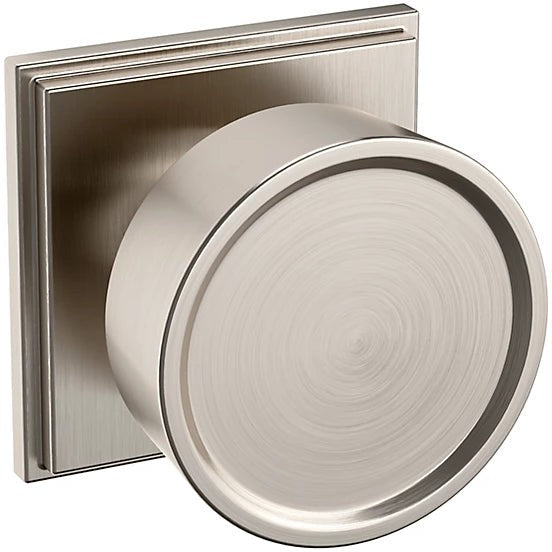 Baldwin Estate K009 Hollywood Hills Half Dummy Knob with R050 Rosette in Lifetime Satin Nickel finish