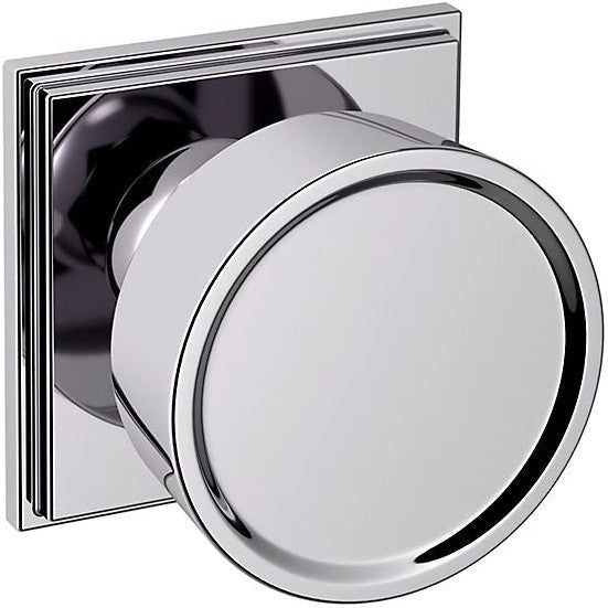 Baldwin Estate K009 Hollywood Hills Half Dummy Knob with R050 Rosette in Polished Chrome finish