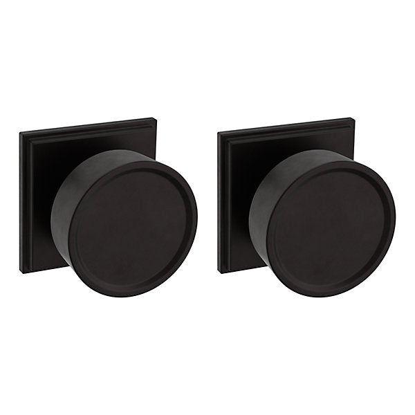 Baldwin Estate K009 Hollywood Hills Privacy Knob with R050 Rose in Oil Rubbed Bronze finish