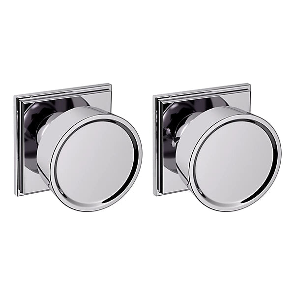 Baldwin Estate K009 Hollywood Hills Privacy Knob with R050 Rose in Polished Chrome finish