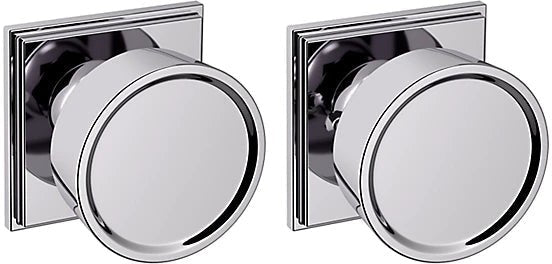 Baldwin Estate K009 Hollywood Hills Privacy Knob with R050 Rosette in Polished Chrome finish