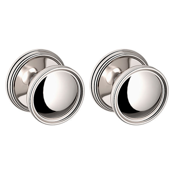 Baldwin Estate K012 Tulip Full Dummy Knob with 5078 Rose in Lifetime Polished Nickel finish