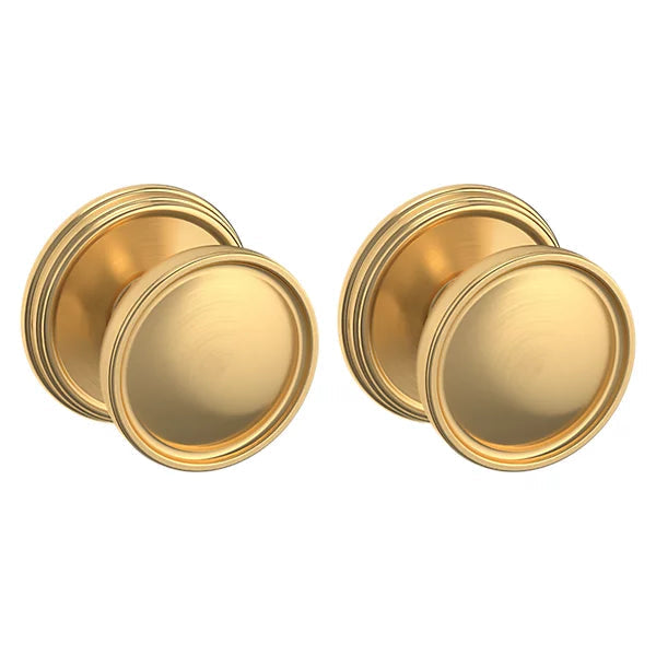 Baldwin Estate K012 Tulip Full Dummy Knob with 5078 Rose in Lifetime Satin Brass finish