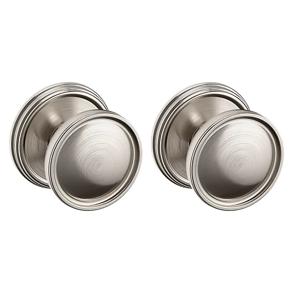 Baldwin Estate K012 Tulip Full Dummy Knob with 5078 Rose in Lifetime Satin Nickel finish