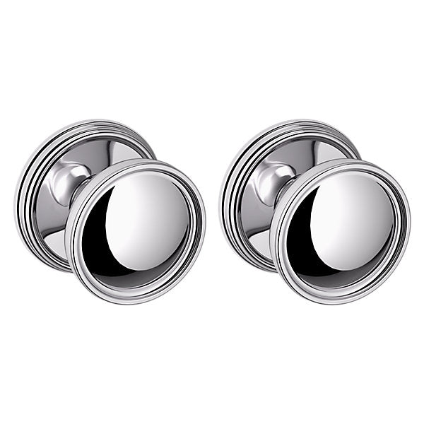 Baldwin Estate K012 Tulip Full Dummy Knob with 5078 Rose in Polished Chrome finish