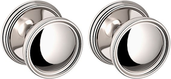 Baldwin Estate K012 Tulip Full Dummy Knob with 5078 Rosette in Lifetime Polished Nickel finish