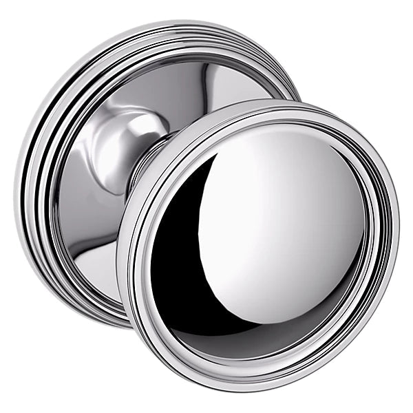 Baldwin Estate K012 Tulip Half Dummy Knob with 5078 Rose in Polished Chrome finish