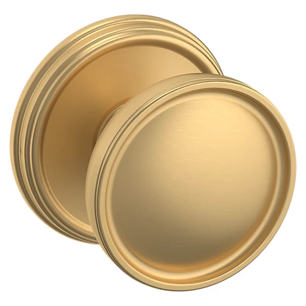 Baldwin Estate K012 Tulip Half Dummy Knob with 5078 Rose in Vintage Brass finish