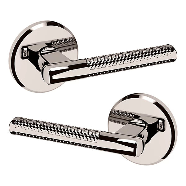 Baldwin Estate L015 Full Dummy Lever with R016 Rose in Lifetime Polished Nickel finish