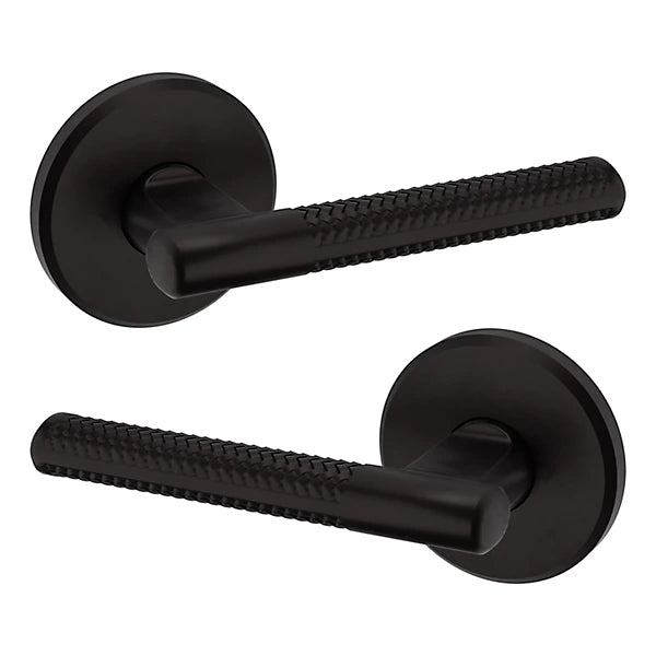 Baldwin Estate L015 Full Dummy Lever with R016 Rose in Oil Rubbed Bronze finish