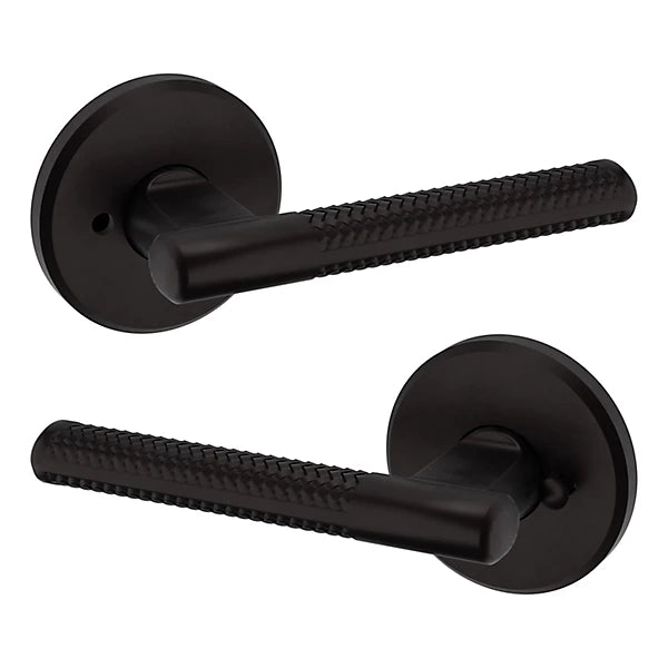 Baldwin Estate L015 Privacy Lever with R016 Rose in Oil Rubbed Bronze finish