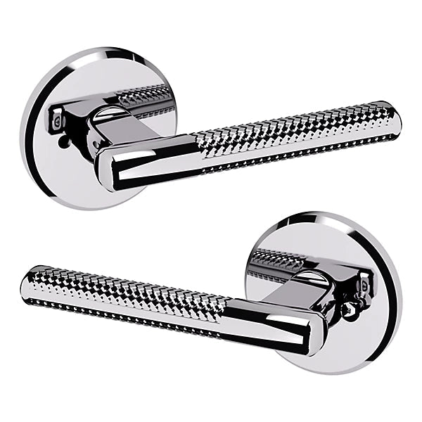 Baldwin Estate L015 Privacy Lever with R016 Rose in Polished Chrome finish