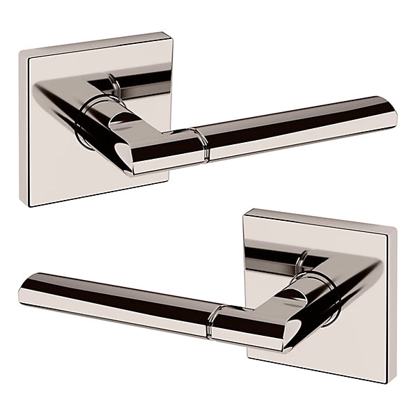 Baldwin Estate L021 Full Dummy Lever with R017 Rose in Lifetime Polished Nickel finish