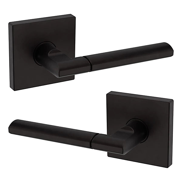 Baldwin Estate L021 Full Dummy Lever with R017 Rose in Oil Rubbed Bronze finish