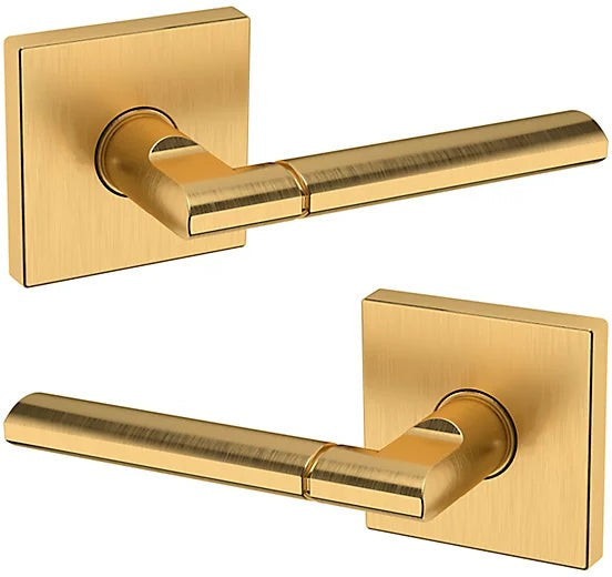 Baldwin Estate L021 Full Dummy Lever with R017 Rosette in Lifetime Satin Brass finish