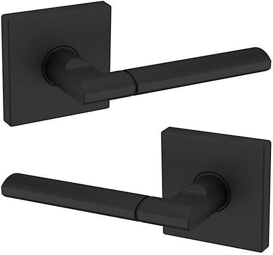 Baldwin Estate L021 Full Dummy Lever with R017 Rosette in Satin Black finish