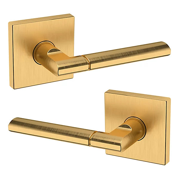 Baldwin Estate L021 Passage Lever with R017 Rose in Lifetime Satin Brass finish