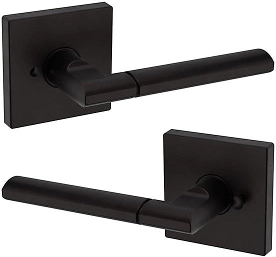 Baldwin Estate L021 Privacy Lever with R017 Rosette in Oil Rubbed Bronze finish