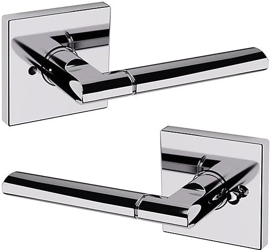 Baldwin Estate L021 Privacy Lever with R017 Rosette in Polished Chrome finish