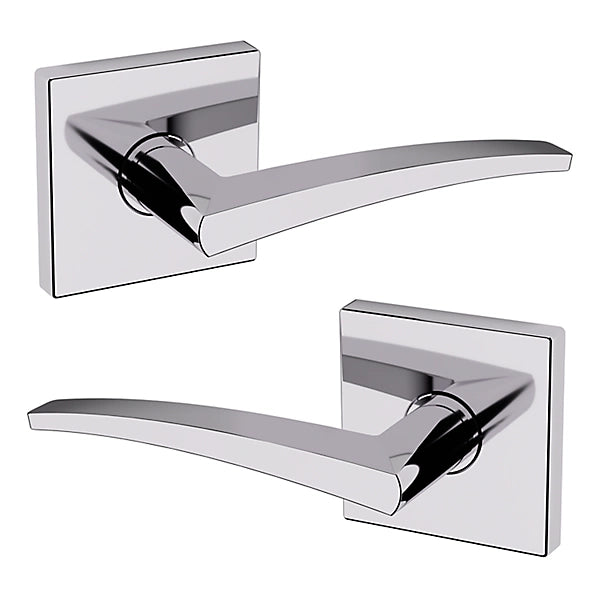 Baldwin Estate L022 Full Dummy Lever with R017 Rose in Polished Chrome finish