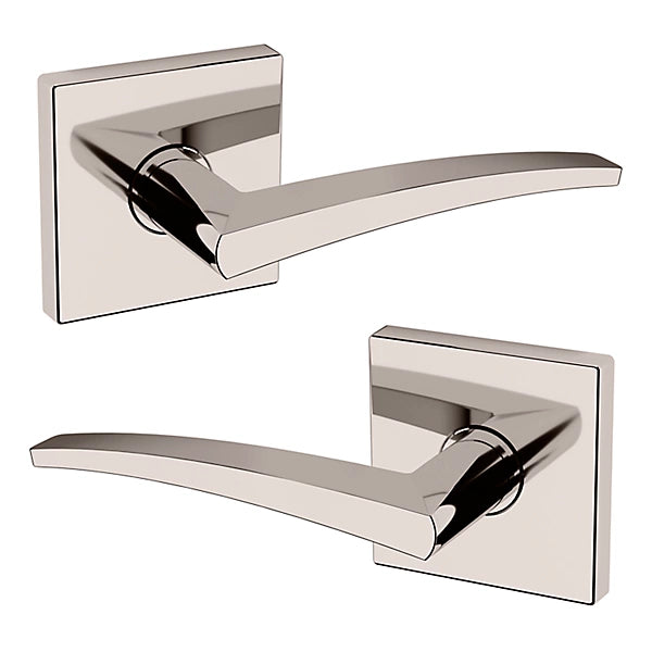 Baldwin Estate L022 Passage Lever with R017 Rose in Lifetime Polished Nickel finish