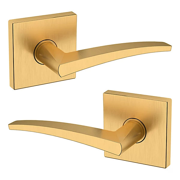 Baldwin Estate L022 Passage Lever with R017 Rose in Lifetime Satin Brass finish