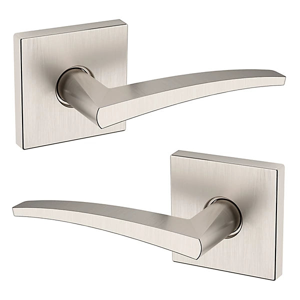 Baldwin Estate L022 Passage Lever with R017 Rose in Lifetime Satin Nickel finish