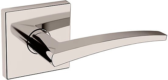 Baldwin Estate L022 Right Handed Half Dummy Lever with R017 Rosette in Lifetime Polished Nickel finish