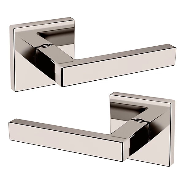 Baldwin Estate L023 Full Dummy Lever with R017 Rose in Lifetime Polished Nickel finish