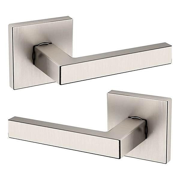 Baldwin Estate L023 Passage Lever with R017 Rose in Lifetime Satin Nickel finish